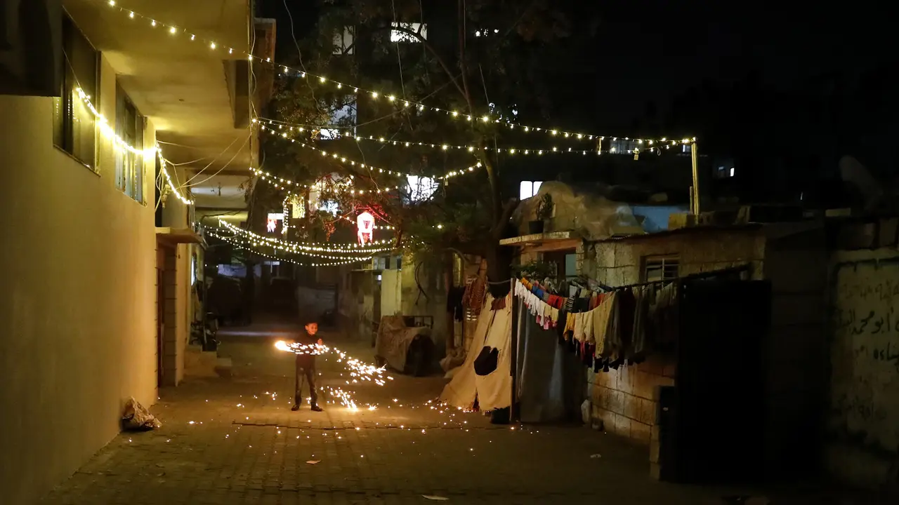 FOTO: Semarak Bulan Suci Ramadhan di Kota Gaza
