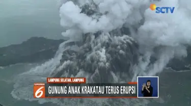 Aktivitas Gunung Anak Krakatau meningkat, masyarakat diimbau menjauh dalam radius 5 kilometer.