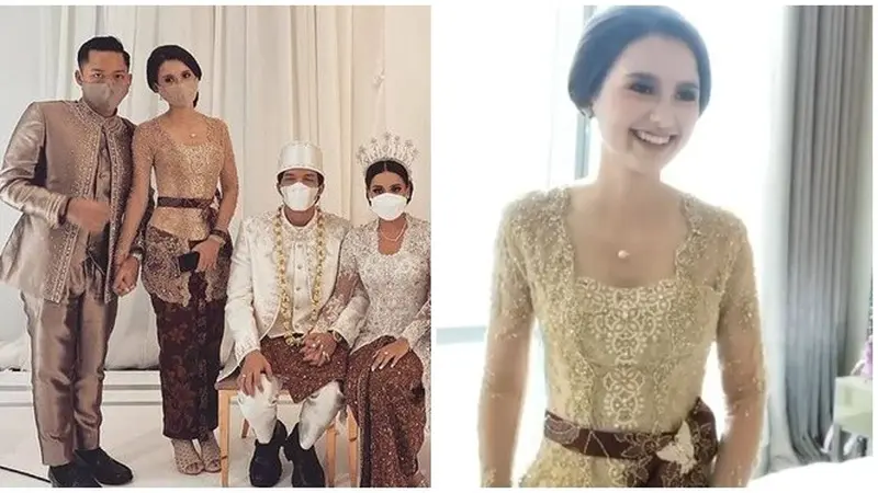 6 Potret Sarah Menzel di Acara Pernikahan Aurel Hermansyah, Pakai Kebaya Bali