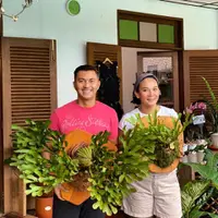 Anjasmara dan koleksi tanaman hiasnya. (Instagram @anjasmara)
