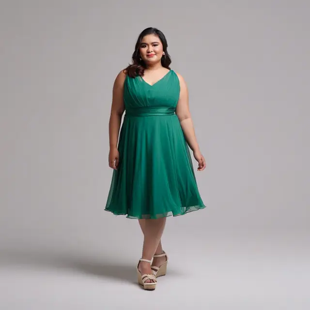 Model Baju Bridesmaid untuk Orang Gemuk Agar Terlihat Langsing/Ilustrasi AI