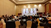 Nurcholish Madjid Society, Maarif Institute, Wahid Foundation, Jaringan Gusdurian, dan Yayasan Terang Surabaya menggelar Forum Titik Temu di Ritz Carlton Hotel, Jakarta, Rabu, 10 April 2019.