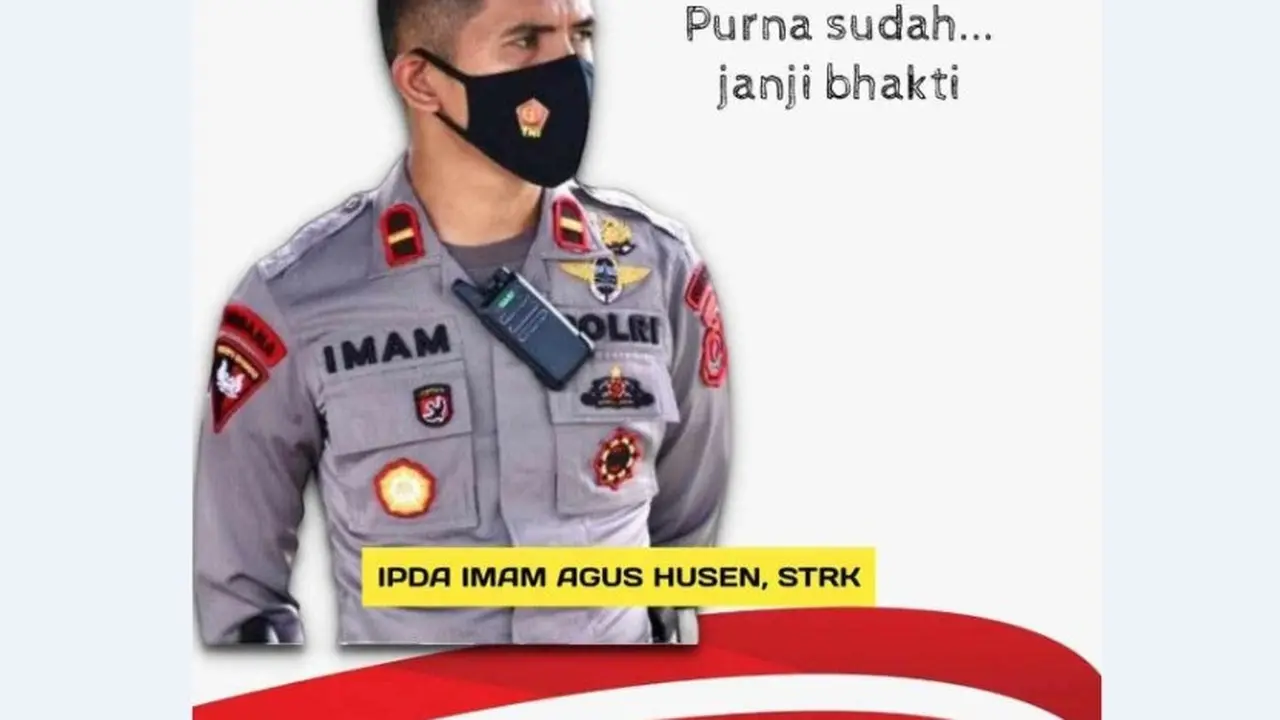 Seorang perwira Brimob Ipda Imam Agus Husein meninggal usai terlibat kecelakaan di kendari saat mengamankan aksi unjuk rasa 11 April.(Liputan6.com/dok)