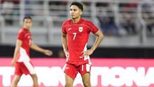 Penyerang Timnas Indonesia, Marselino Ferdinan dalam duel FIFA Matchday melawan Chinese Taipei di Stadion Gelora Bung Tomo, Surabaya, Jumat (5/9/2025). (Bola.com/Abdul Aziz)