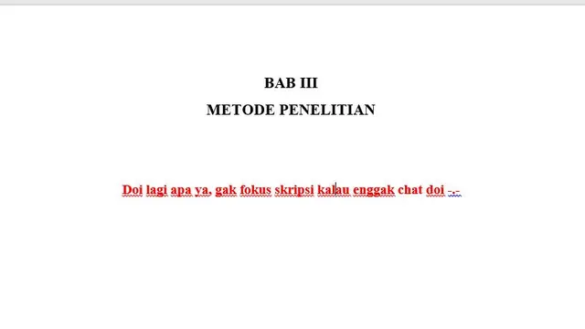 6 Tulisan di Bab 3 Skripsi Ini Bikin Tepuk Jidat, Kehabisan Ide