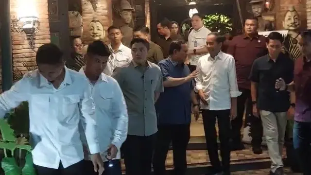Presiden Prabowo dan Jokowi Makan Malam Bersama di Solo