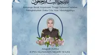 Ucapan duka atas meninggalkan Pegawai Kejari Wajo yang jadi korban ledakan (Liputan6.com/Istimewa)