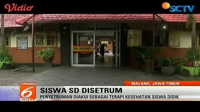 Siswa SD Disetrum Kepala Sekolah