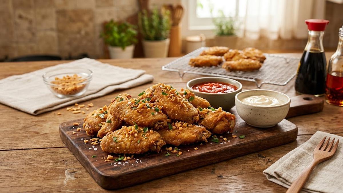 Resep Chicken Wings Bawang Putih Gurih, Krispi dan Wangi Menggugah Selera