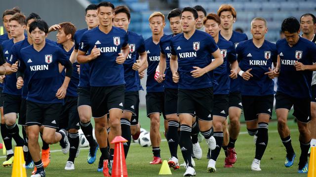 Intip Latihan Tim Samurai Biru Jelang Hadapi Ghana