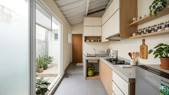 Desain Dapur Belakang Rumah Subsidi Anti Bocor