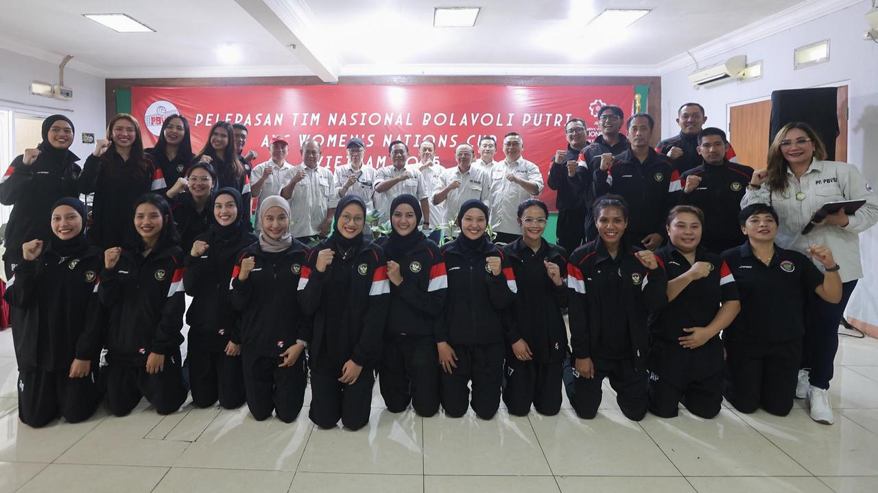 FOTO: Timnas Voli Putri Indonesia Ditargetkan Masuk Empat besar di AVC Nations Cup