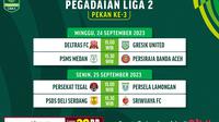 Jadwal Live Streaming Pegadaian Liga 2 2023/2024 Pekan Ketiga di Vidio, 24&25 September 2023. (Sumber: dok. vidio.com)