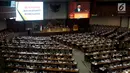 Suasana Rapat Paripurna dengan agenda pandangan akhir pemerintah soal RUU APBN 2019 di Jakarta, Rabu (31/10). Meski disertai sejumlah catatan, DPR menyetujui RUU APBN 2019 beserta Nota Keuangannya menjadi UU. (Liputan6.com/JohanTallo)