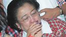 Sepasang mata Ketua Umum PDIP Megawati Soekarnoputri berkaca-kaca, Jakarta, Rabu (9/7/2014) (Liputan6.com/Herman Zakharia) 