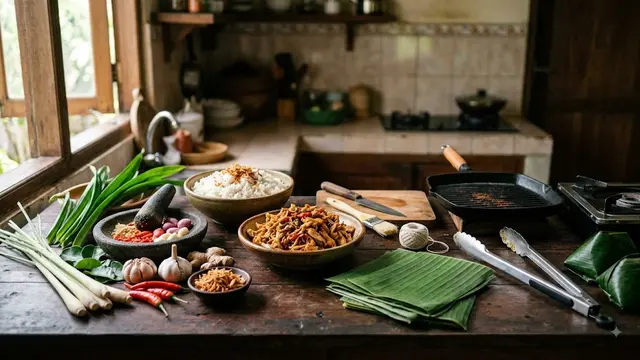 Resep Nasi Uduk Bakar Ayam Suwir/AI Generated