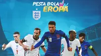 Piala Eropa - Ilustrasi Timnas Inggris (Bola.com/Adreanus Titus)