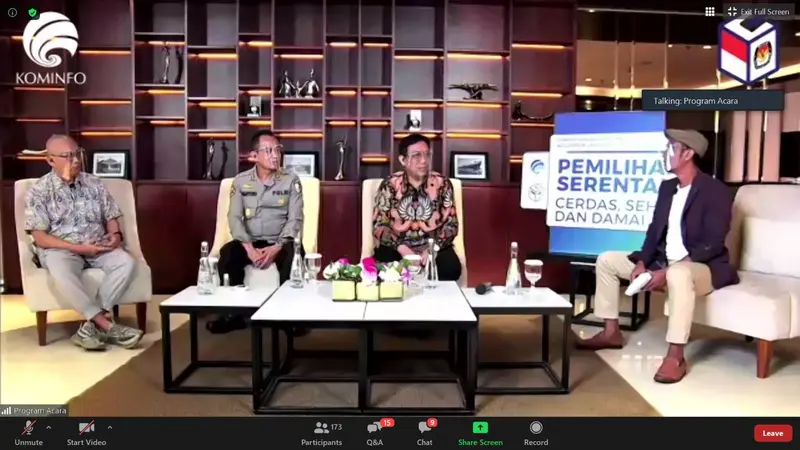 Forum sosialisasi online Kelompok Informasi Masyarakat (KIM) terkait Pilkada Serentak 2020