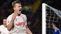 3. Matthijs de Ligt (70 juta euro) - Matthijs de Ligt menjadi tembok pertahanan tangguh yang dimiliki Juventus saat ini. Saat ini, Matthijs de Ligt memiliki value transfer seharga 72 juta euro. (AFP/Marco Bertorello)