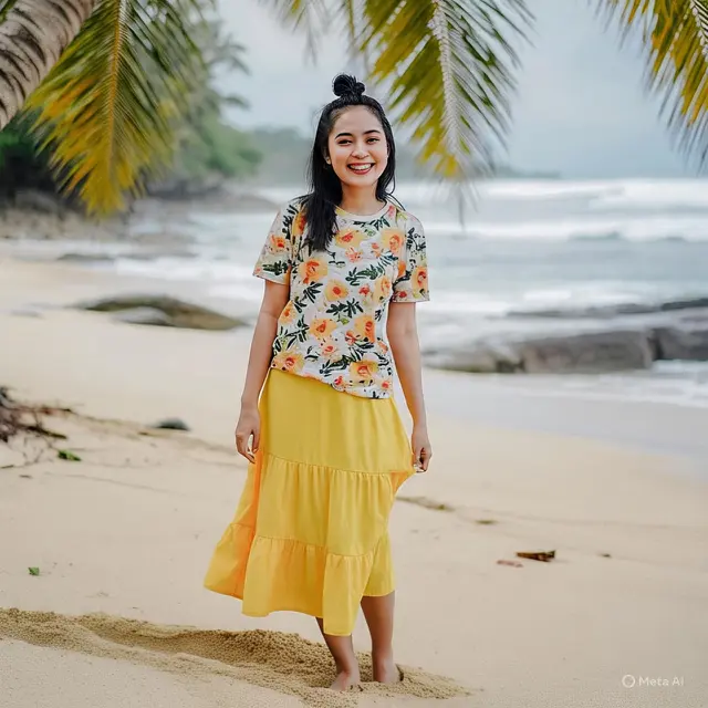 Outfit Ibu-Ibu ke Pantai