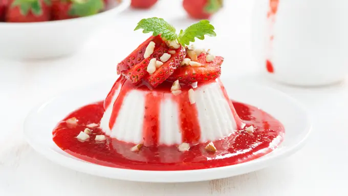 puding stroberi saus strawberry