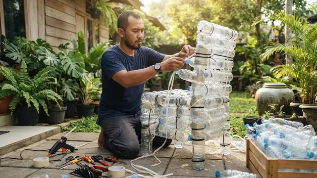 Kursi dari Botol Bekas