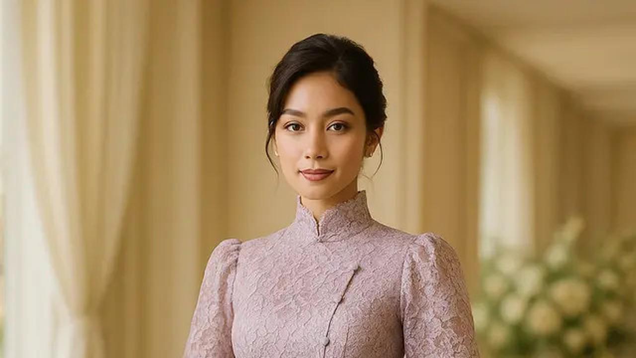 8 Model Kebaya Janggan Brokat Lengan Balon yang Kini Tren di 2025, Tampil Fresh dan Elegan