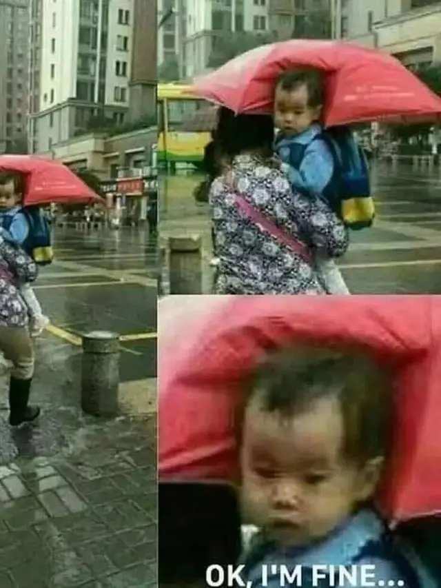 8 Potret Absurd Orang Pakai Payung di Musim Hujan Ini Kocak - Hot