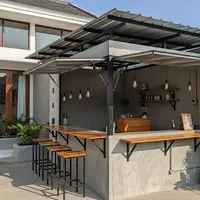 Warung Kopi Industrial Minimalis/ Desain Warung di Rumah yang Hemat Listrik dan Efisien (Sumber: gemini.com)