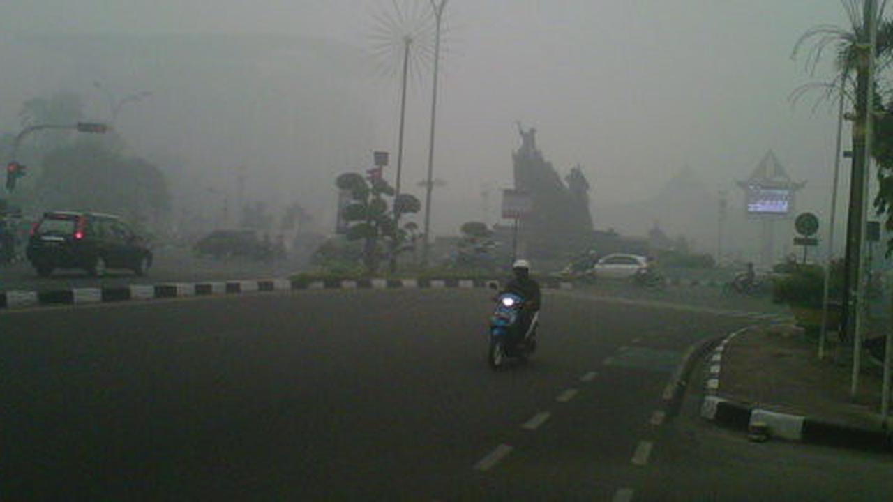 Dikirimi asap dari Jambi & Sumsel, wilayah Riau level bahaya