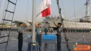 Citizen6, Tanjung Priok: Panglima Kolinlamil Laksda TNI S.M. Darojatim membacakan amanat pada Upacara Bendera 17 Juli 2012 di Lapangan Apel, Mako Kolinlamil Tanjung Priok, Jakarta, Selasa (17/7). (Pengirim: Dispenkolinlamil)