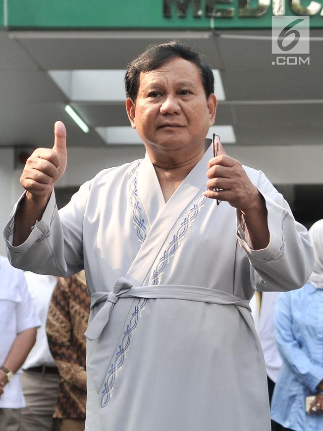 Prabowo Subianto dan Sandiaga Uno Tes Kesehatan