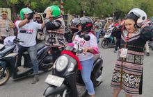 Daftar di Hari Terakhir, Paslon Ansy Lema-Jane Suryanto Naik Ojol ke KPU NTT