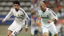 Enzo Zidane  adalah anak dari Zinédine Zidane yang menimba ilmu di akademi Los Blancos sejak 2004 dan dalam beberapa musim terakhir membela tim B, Real Madrid Castilla. (AFP PHOTO)