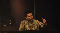 Sekertaris Jenderal MPR Ma'ruf Cahyono memberikan pembekalan nilai kebangsaan Indonesia dalam acara Sosialisasi Empat Pilar agar mampu mengaktualisasi nilai - nilai kebangsaan.