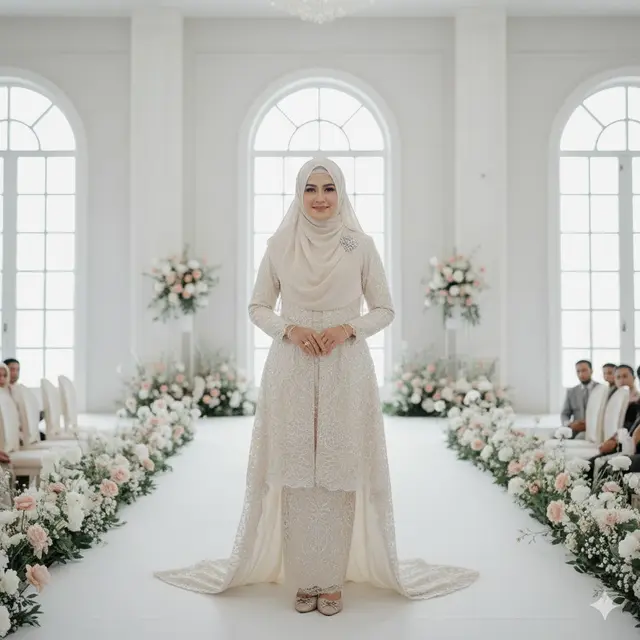 Kebaya Semi-Italy Brokat (Gemini AI)