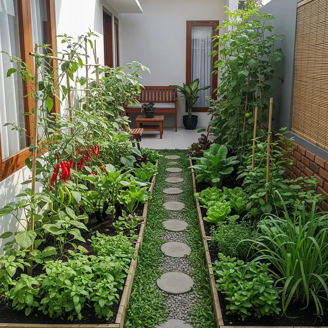 9 Inspirasi Desain Kebun Sayur Belakang Rumah, Halaman Lebih Asri dan Produktif