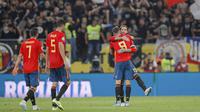Selebrasi pemain Spanyol (AP)