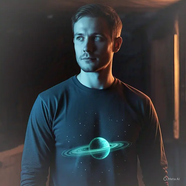 Kaos Lengan Panjang Glow-in-the-Dark