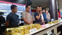 Penangkapan pengedar narkoba antar provinsi di Palembang Sumsel (Liputan6.com / Nefri Inge)