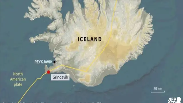 Letusan gunung berapi baru di Islandia. (Foto: AFP/Sophie RAMIS, Sylvie HUSSON, Jean-Michel CORNU)