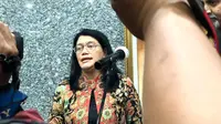 Dirjen Kefarmasian dan Alat Kesehatan Kemenkes RI Lucia Rizka Andalucia soal hibah obat antivirus COVID-19 Paxlovid, Jakarta (13/4/2023). Foto: Liputan6.com/Ade Nasihudin.