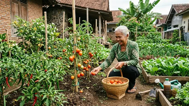 Kebun Sayur untuk Lansia Usia 60 Tahun (Foto: Gemini AI)