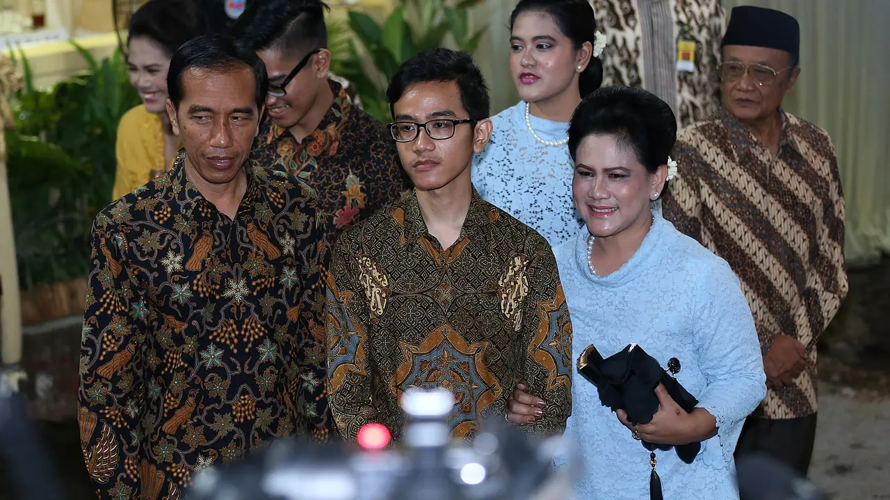Joko Widodo, Gibran Rakabuming Raka, dan Iriana Jokowi