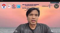 Wakil Ketua Umum Pengurus Besar Akuatik Indonesia, Harlin E.Rahardjo pada sesi konferensi pers hari Selasa (25/06/2024). (Akuatik Indonesia)