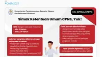 Infografis Syarat Pendaftaran CPNS 2021. Dok Twitter resmi @kempanrb