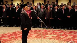 Wali Kota Jakarta Pusat tersebut ditunjuk sebagai Sekda DKI menggantikan posisi Fajar Pandjaitan yang telah mundur sejak April 2013 lalu, Jakarta, Jumat (11/7/2014) (Liputan6.com/Faizal Fanani)