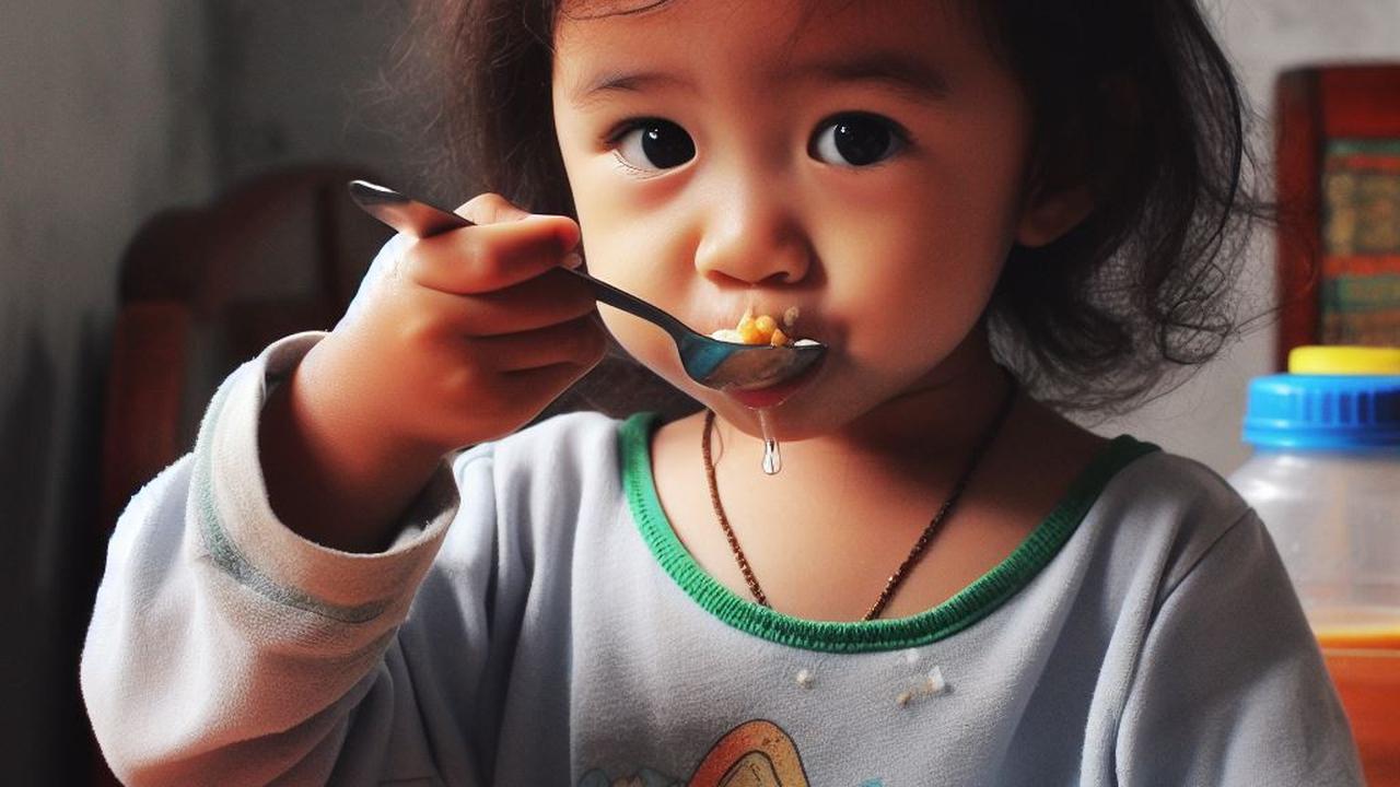 Ilustrasi Anak Makan
