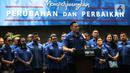 Ketua Umum Partai Demokrat Agus Harimurti Yudhoyono (AHY) memberikan pandangan awal tahun dan isu terkini di DPP Partai Demokrat, Jakarta, Kamis (12/1/2023). Salah satu yang menjadi sorotan AHY yakni KUHP yang baru disahkan. (Liputan6.com/Faizal Fanani)