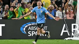 Uruguay berhasil menyingkirkan Brasil lewat babak adu penalti 0-0 (4-2). (Frederic J. Brown/AFP)